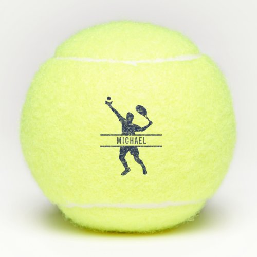 Personalized Tennis Player Themed Custom Name  Tennis Balls