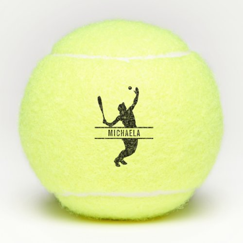 Personalized Tennis Player Themed Custom Name Tennis Balls