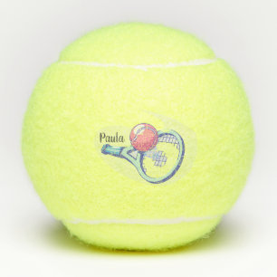 Personalized Tennis Racket and Ball Tennis Balls