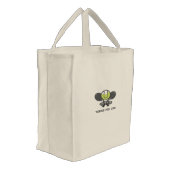 Personalized Tennis Rackets and Ball embroidered Embroidered Tote Bag (Angled)