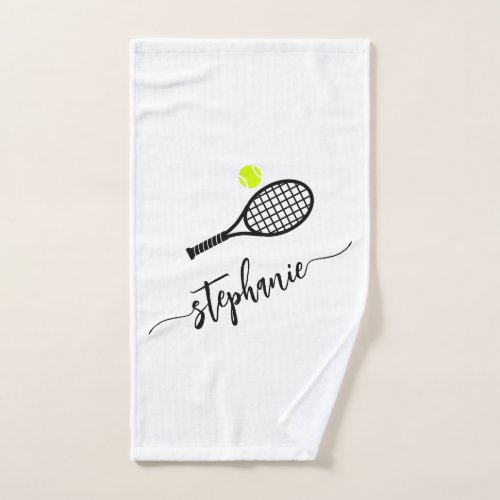 Personalized Tennis Script Name Hand Towel