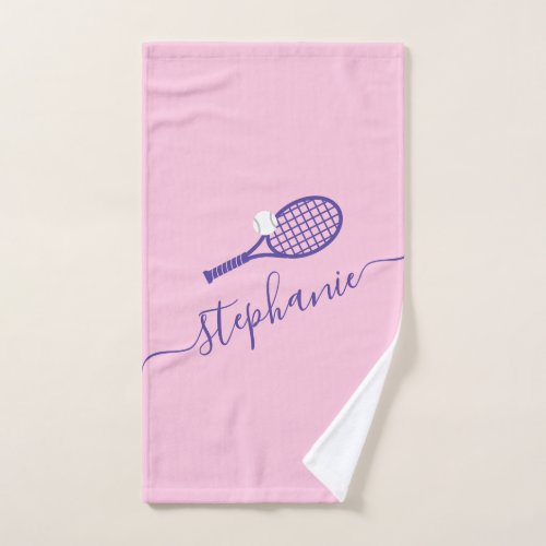 Personalized Tennis Script Name Hand Towel