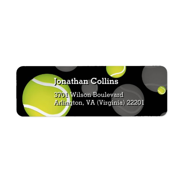 Personalized Tennis | Sport Label (Front)