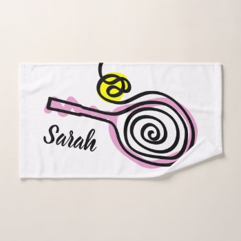 Personalized Tennis Sports Hand Towel For Players by imagewear at Zazzle