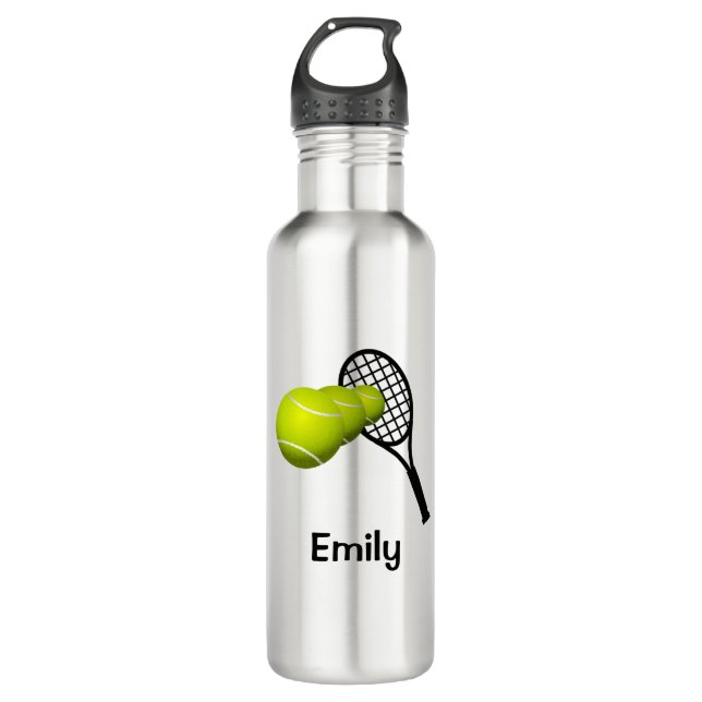 Personalized Tennis Stainless Stainless Steel Water Bottle (Front)