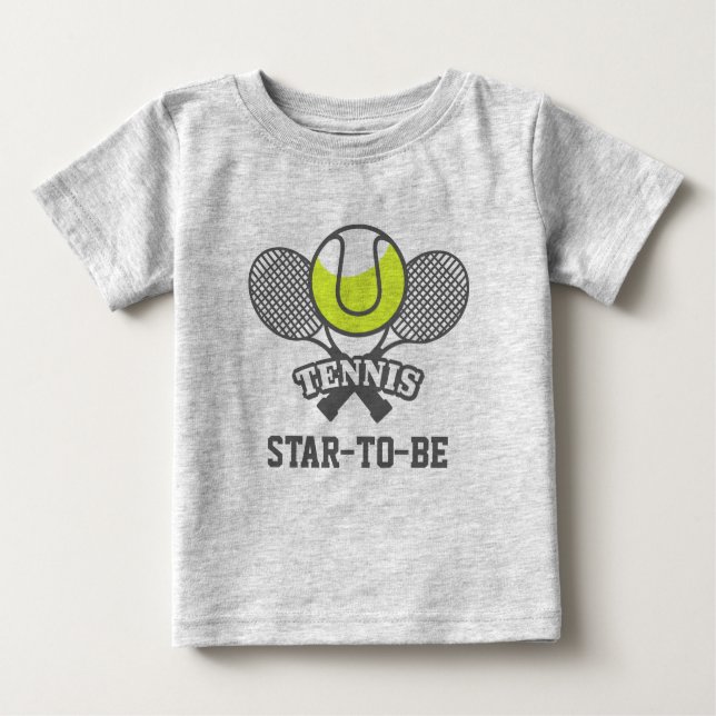 Personalized Tennis Star baby romper (Front)