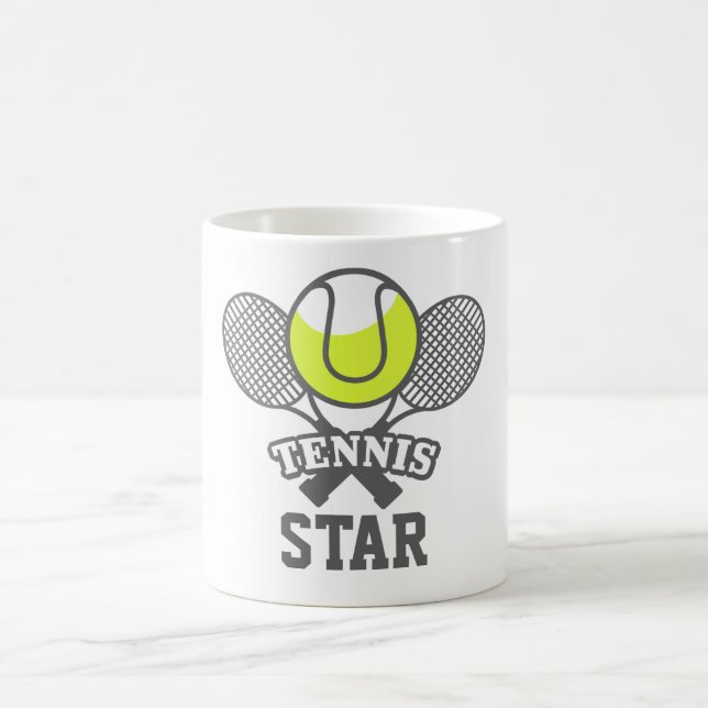 Personalized Tennis Star Coffee Mug (Center)