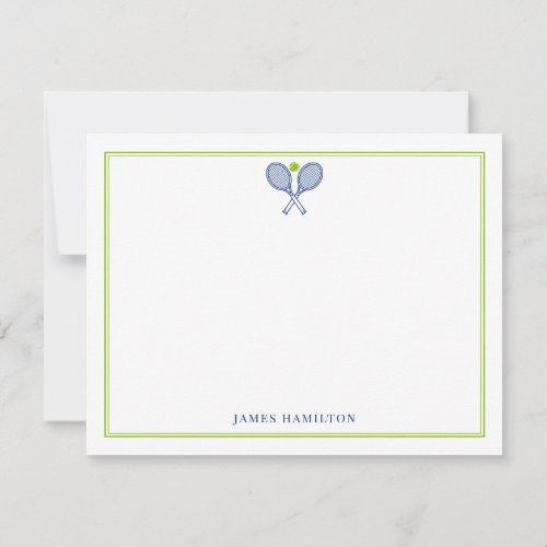 Personalized Tennis Stationary Tennis  Note Card