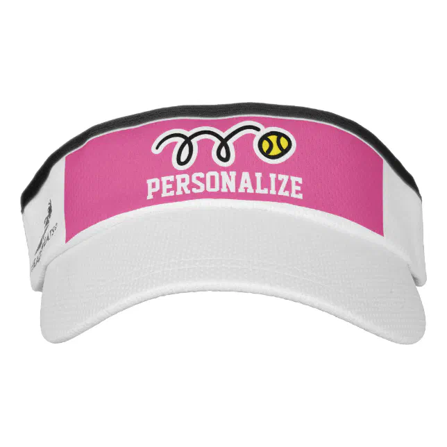 Personalized tennis sun visor cap for men or women Zazzle