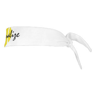Personalized tennis sweatband with custom text tie headband