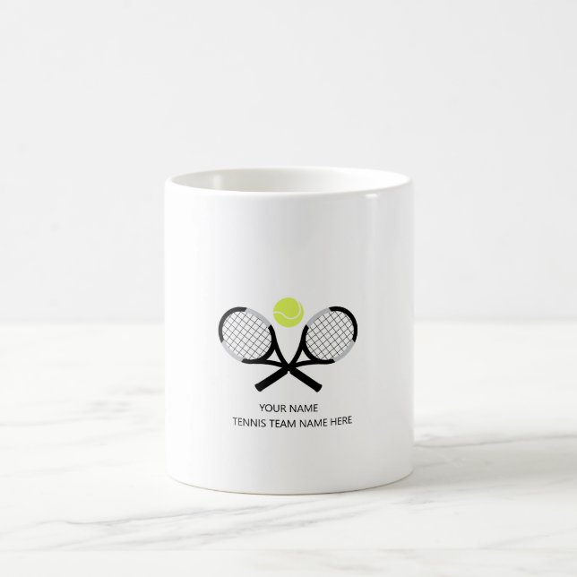 Personalized Tennis Team Gift Coffee Mug (Center)