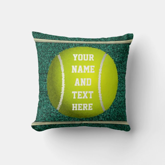 Personalized Tennis Throw Pillow (Front)