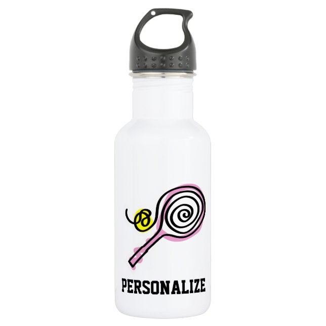 Personalized tennis water bottle for kids (Front)
