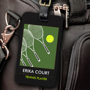 personalized tennist travel luggage tag