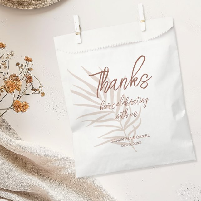 Personalized Terracotta Boho Wedding Favor Bag (Personalized Boho Wedding Favor Bag)