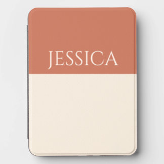 Personalized Terracotta Minimalist Color Block Kindle Cover