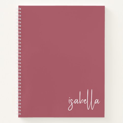 Personalized Terracotta Spiral Notebook