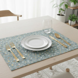Personalized Terrazzo Monogram Cloth Placemat