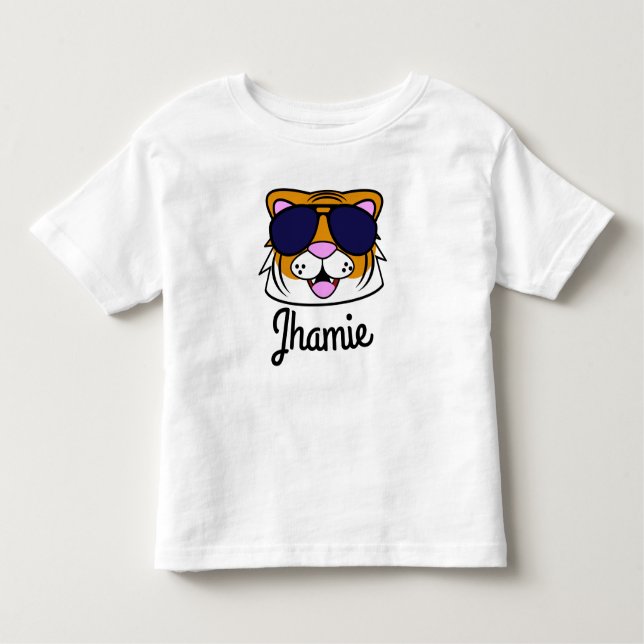 Personalized Terrific Tiger Toddler T-shirt (Front)