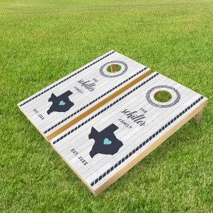 Personalized Texas Family Name Cornhole Set