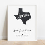 Personalized Texas State Chalkboard Name and Date Poster<br><div class="desc">Modern and elegant design printed Personalized Texas State Chalkboard Name and Date Poster that can be customized with your text. Please click the "Customize it" button and use our design tool to modify this template. Check out the Graphic Art Design store for other products that match this design!</div>