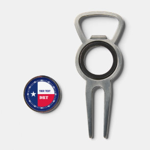 Personalized Texas State Flag on a Divot Tool