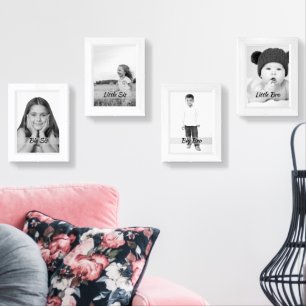 Personalized Text 4 Print Baby Kids Photos Wall Art Sets