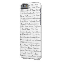 Personalized text add your own text black white barely there iPhone 6 case