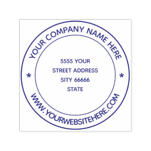 Personalized Text Address Round Self-inking Stamp
