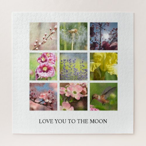 Personalized Text and Photo Collage Jigsaw Puzzle