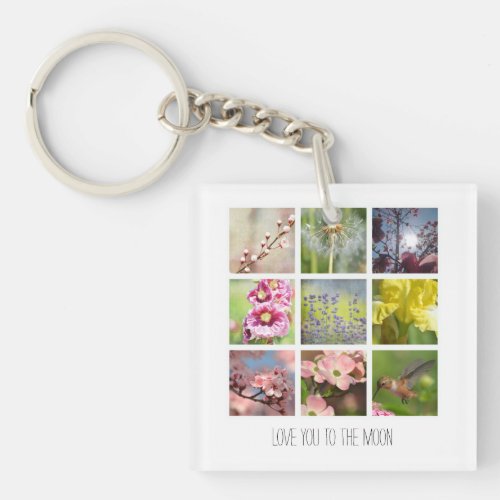 Personalized Text and Photo Collage Keychain