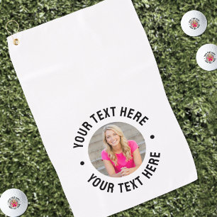 Personalized Text And Photo Golf Towel