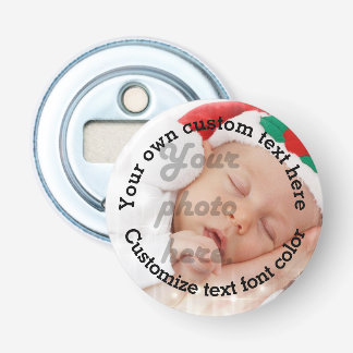 Personalized text and photo template bottle opener