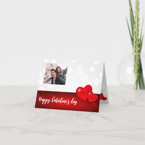 Personalized text and photos Valentines day card