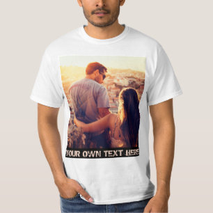 personalized text and vertical picture T-Shirt