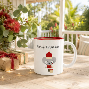 Personalized Text Australian Christmas Koala Mug