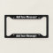 PERSONALIZED TEXT Black License Plate Frame
