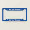PERSONALIZED TEXT Blue License Plate Frame