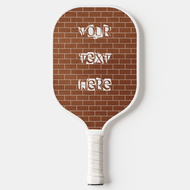 Personalized Text Brick Wall Pickleball Paddles (Front)