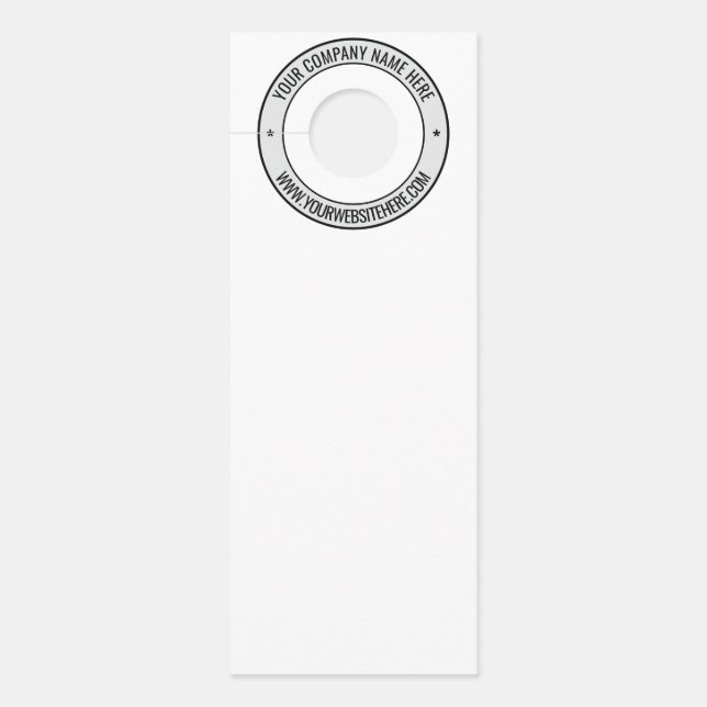 Personalized Text Business Door Hanger Template (Front)