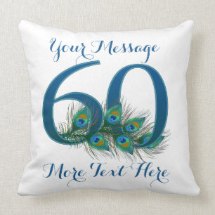 Personalized text classy 60th Birthday 60 Pillows