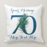 Personalized text classy 70th Birthday 70 Pillows<br><div class="desc">Personalized text custom 70th Birthday 70 Pillows</div>