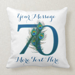 Personalized text classy 70th Birthday 70 Pillows
