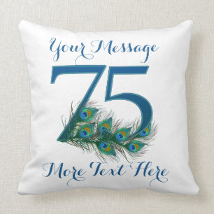 Personalized text classy 75th Birthday 75 Pillows