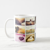 Personalized text custom photo collage coffee mug (Left)