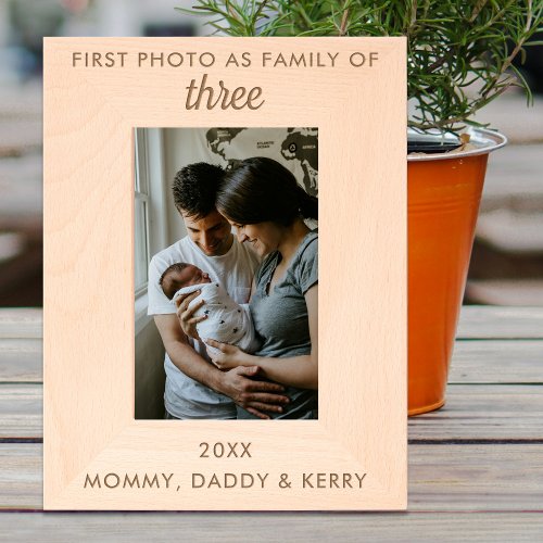 Personalized Text Engraved First Family Photo