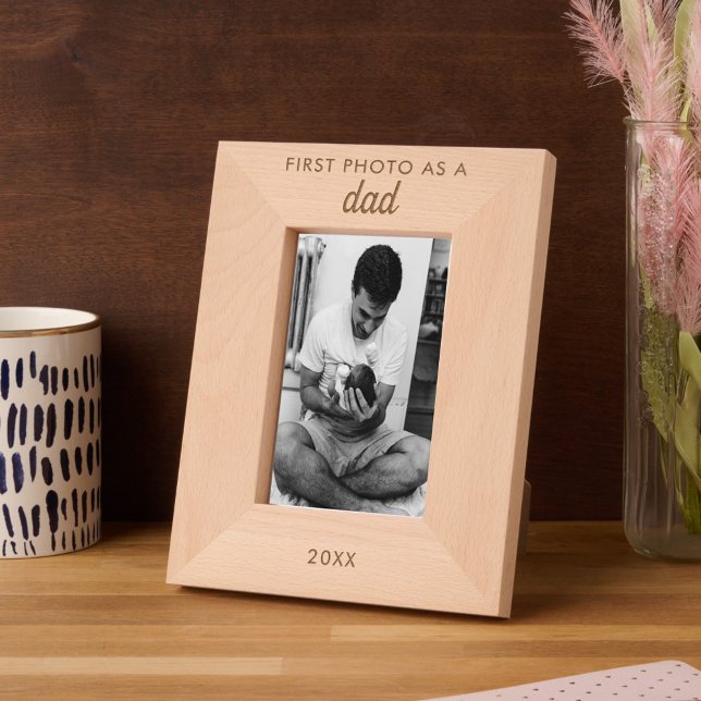 Personalized Text Engraved First New Dad Photo (Personalized Text Engraved First New Dad Photo)