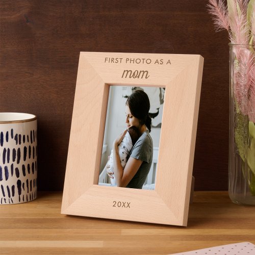 Personalized Text Engraved First New Mom Photo
