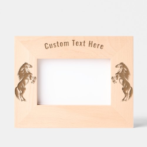 Personalized Text Etched Frame Upright Horses Personalized Text Etched Frame Upright Horses