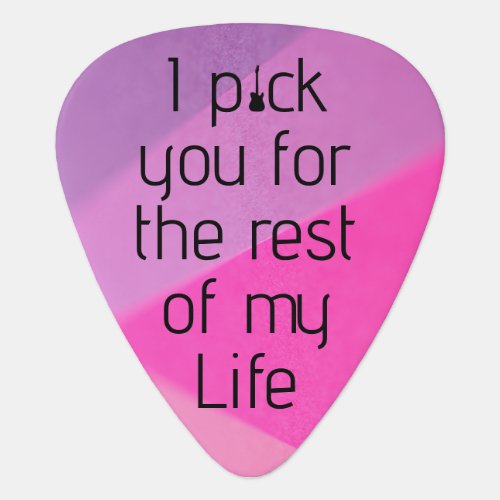 Personalized Text For Groom Multicolor Guitar Pick